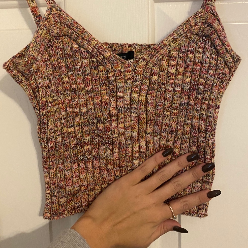 Knitted cropped tank